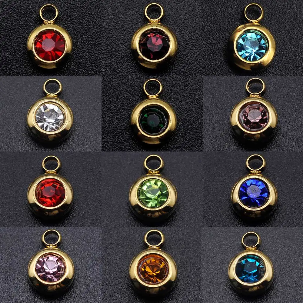 10Pcs/Lot Stainless Steel Gold Color 12 Colors Stone Charms For Making Necklace Jewelry Pendants
10Pcs/Lot Stainless Steel Gold Color 12 Colors Stone Charms For Making Necklace Jewelry Pendants