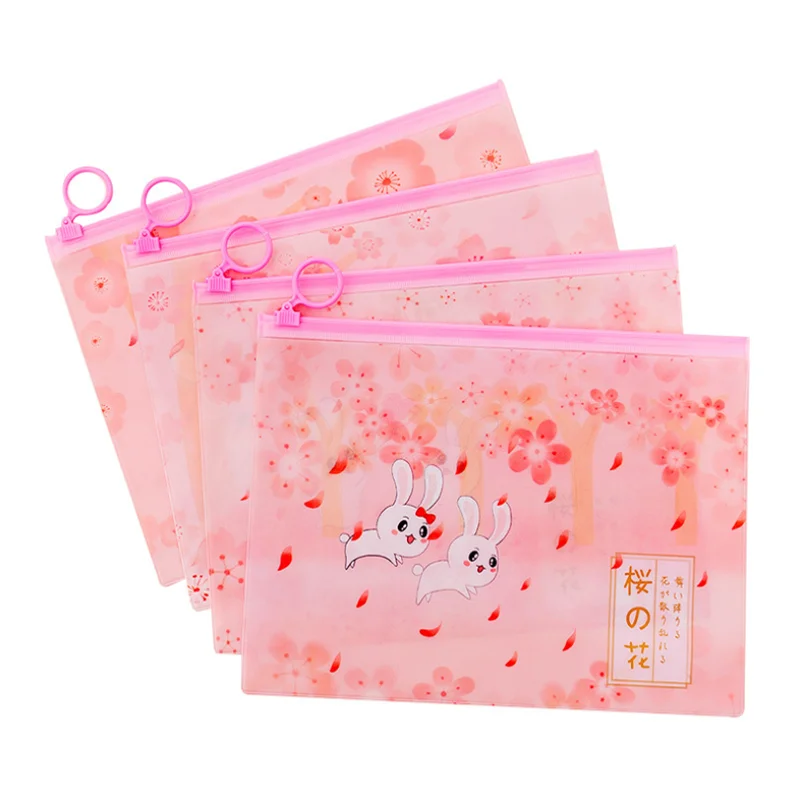 Pencilcase Sakura Rabbit Ring Zipper PVC File Folder Document Filing Bag Stationery Bag School Pencil Box School Supplies
Pencilcase Sakura Rabbit Ring Zipper PVC File Folder Document Filing Bag Stationery Bag School Pencil Box School Supplies