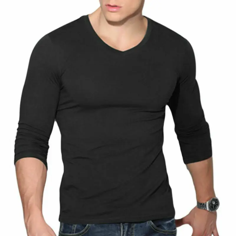 Hot Men's V Neck Long Sleeve T-Shirt Slim Fit Casual Solid Color Basic Tee Muscle T-Shirts O-neck Skinny Vintage plus size
Hot Men's V Neck Long Sleeve T-Shirt Slim Fit Casual Solid Color Basic Tee Muscle T-Shirts O-neck Skinny Vintage plus size