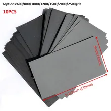 10Pcs Wet Dry Sandpaper 3in*5-1/2in 600/800/1000/1200/1500/2000/2500Grit Metal Glass Ceramic Wood Wall Polishing Grinding Tool
10Pcs Wet Dry Sandpaper 3in*5-1/2in 600/800/1000/1200/1500/2000/2500Grit Metal Glass Ceramic Wood Wall Polishing Grinding Tool