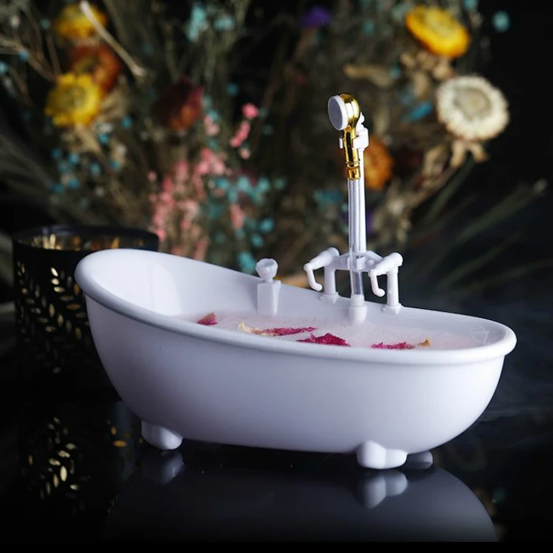 

Creative Mini Bathtub Cocktail Cup Milkshake Cold Drink Beer Mug Electric Pump Spray Water Artistic Conception Foot Container