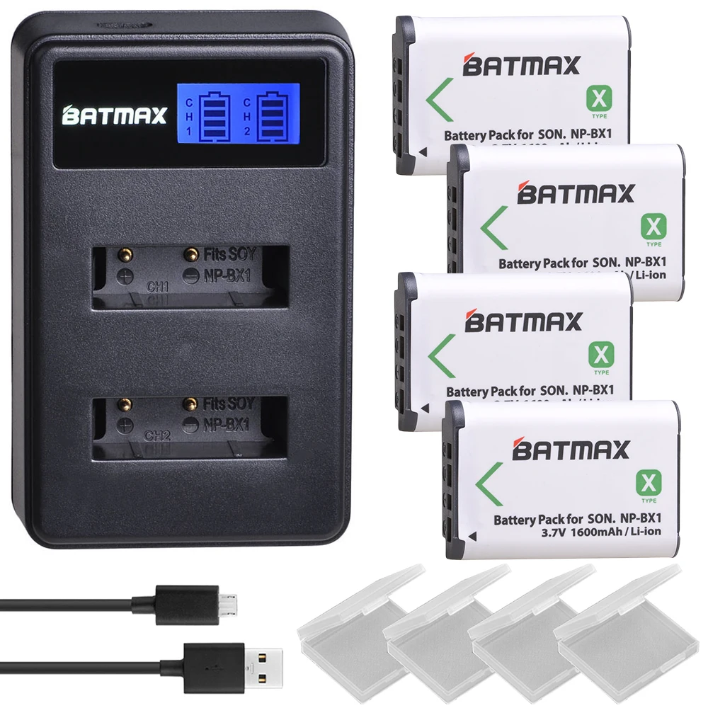 4Pcs NPBX1 NP-BX1 Battery Akku+ LCD USB Dual Charger for Sony DSC RX1 RX100 AS100V M3 M2 HX300 HX400 HX50 HX60 GWP88 AS15 WX350
4Pcs NPBX1 NP-BX1 Battery Akku+ LCD USB Dual Charger for Sony DSC RX1 RX100 AS100V M3 M2 HX300 HX400 HX50 HX60 GWP88 AS15 WX350