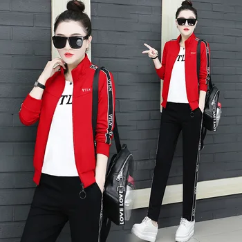 Sports Suit Female Autumn Big Code Loose Leisure Clothing Three-piece Set Autumn
Sports Suit Female Autumn Big Code Loose Leisure Clothing Three-piece Set Autumn