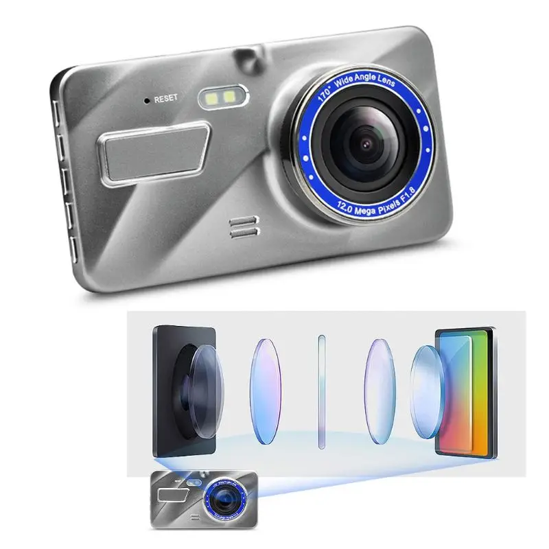 HD 4 Inch Dual Lens Image 1080P Hidden Wide Angle Driving Recorder Dash Cam Dual Lens Car DVR Camera
HD 4 Inch Dual Lens Image 1080P Hidden Wide Angle Driving Recorder Dash Cam Dual Lens Car DVR Camera