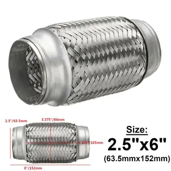 63*150mm Car Exhaust Flex Pipe Stainless Steel Weld Flexible Joint Tube for Muffler Exhaust Pipe Car Accessories 
63*150mm Car Exhaust Flex Pipe Stainless Steel Weld Flexible Joint Tube for Muffler Exhaust Pipe Car Accessories
