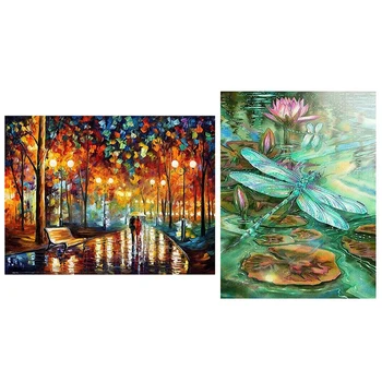 2 Set Diy 5D Diamond Painting By Number Kits, Crystal Rhinestone Embroidery Paint with Diamonds, Dragonfly & Couple
2 Set Diy 5D Diamond Painting By Number Kits, Crystal Rhinestone Embroidery Paint with Diamonds, Dragonfly & Couple