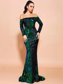 Maxi Dress Elegant Women Bodycon Off The Shoulder Shining 4 Colors Wedding Evening Party Dress Celebrity Long Dress
Maxi Dress Elegant Women Bodycon Off The Shoulder Shining 4 Colors Wedding Evening Party Dress Celebrity Long Dress