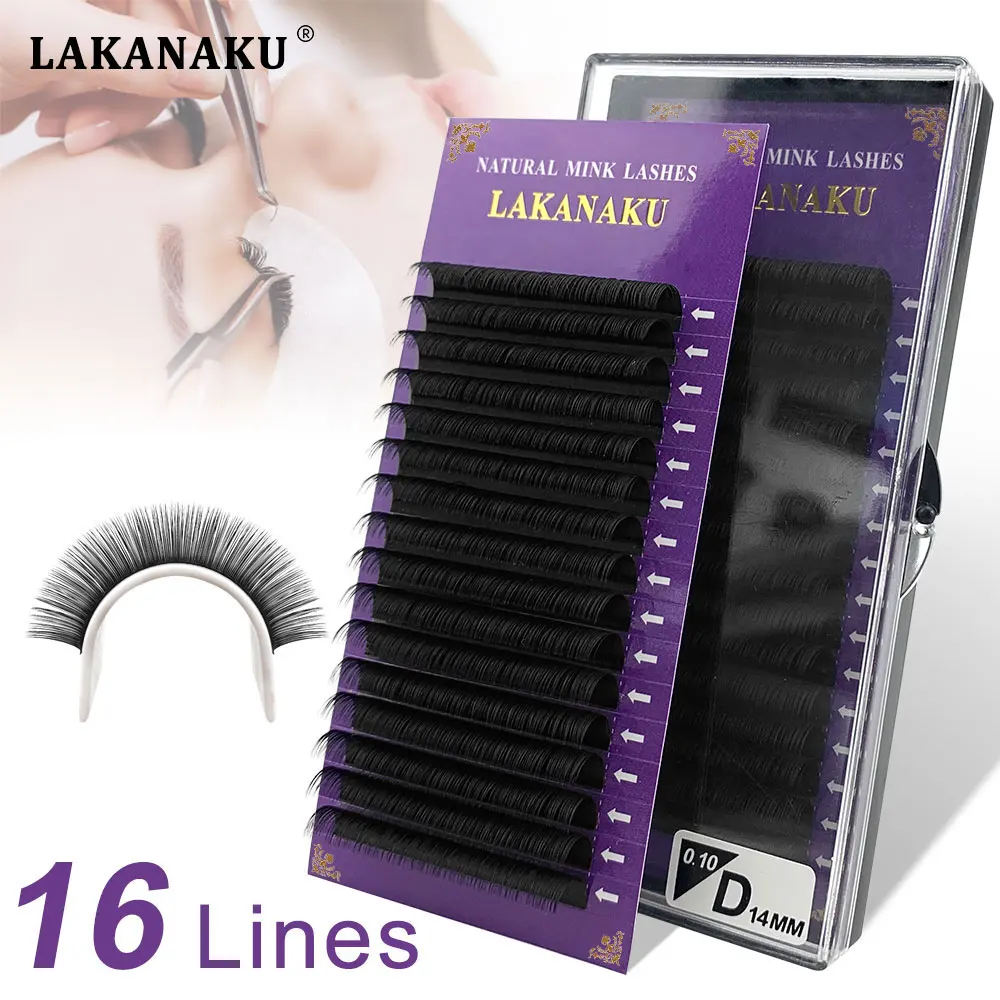 LAKANAKU Eyelashes 16rows 8-15mm Individual Eyelashes Extensions Russian Volume Eyelashes Extension Makeup supplies
LAKANAKU Eyelashes 16rows 8-15mm Individual Eyelashes Extensions Russian Volume Eyelashes Extension Makeup supplies