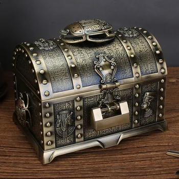 Ancient Egyptian style double-layer European style large retro treasure box with lock Caribbean Pirates treasure box
Ancient Egyptian style double-layer European style large retro treasure box with lock Caribbean Pirates treasure box