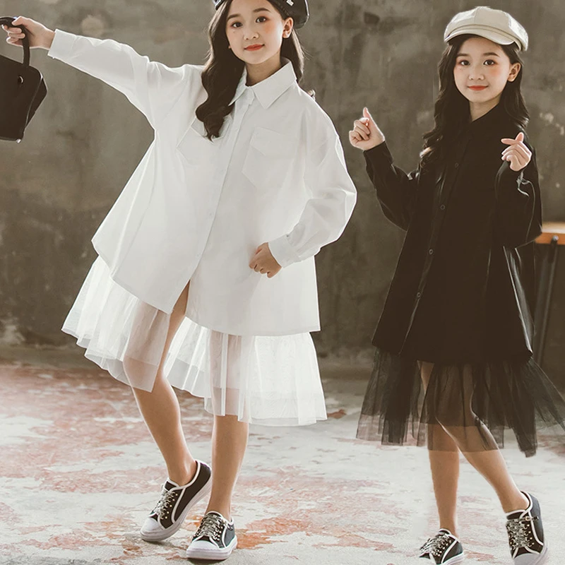 Teen Girls Blouse 2023 Spring Shirts Dress White Black Kids Shirt For Girl Cotton Baby Fashion School Dresses Mesh Button Autumn
Teen Girls Blouse 2023 Spring Shirts Dress White Black Kids Shirt For Girl Cotton Baby Fashion School Dresses Mesh Button Autumn
