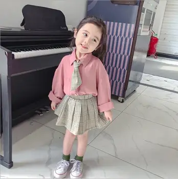 2019 Autumn Girls 2Pcs Sets Cotton Shirt With Plaid Skirts Baby Girl Suits Fall Children Outfits 
2019 Autumn Girls 2Pcs Sets Cotton Shirt With Plaid Skirts Baby Girl Suits Fall Children Outfits