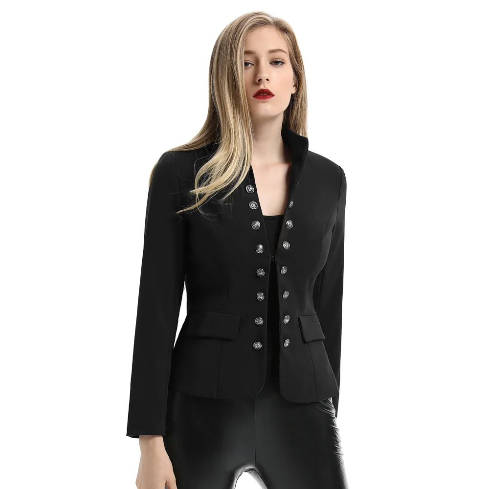 SD Women Jackets Long Sleeve Stand Collar Buttons Decorated Vintage Retro Business Coat Ladies Slim Tops
SD Women Jackets Long Sleeve Stand Collar Buttons Decorated Vintage Retro Business Coat Ladies Slim Tops
