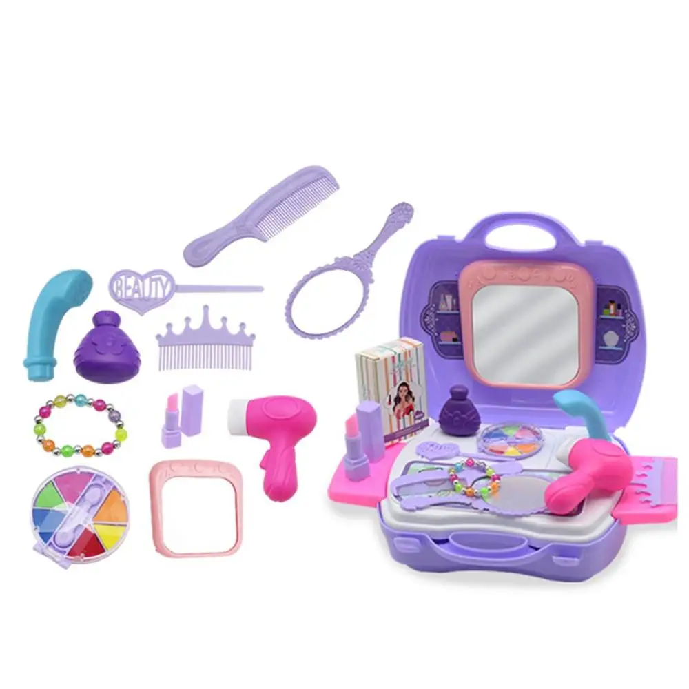 Simulation Dressing Box Set Play House Toys Puzzle Child Suitcase Cosmetic Case Toy Set Beautiful Gift
Simulation Dressing Box Set Play House Toys Puzzle Child Suitcase Cosmetic Case Toy Set Beautiful Gift