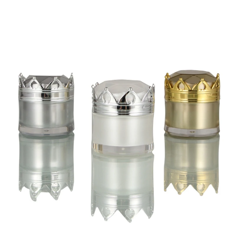 15g 20g cosmetic cream jar bottle empty cosmetics container with crown shape cap white gold silver
15g 20g cosmetic cream jar bottle empty cosmetics container with crown shape cap white gold silver