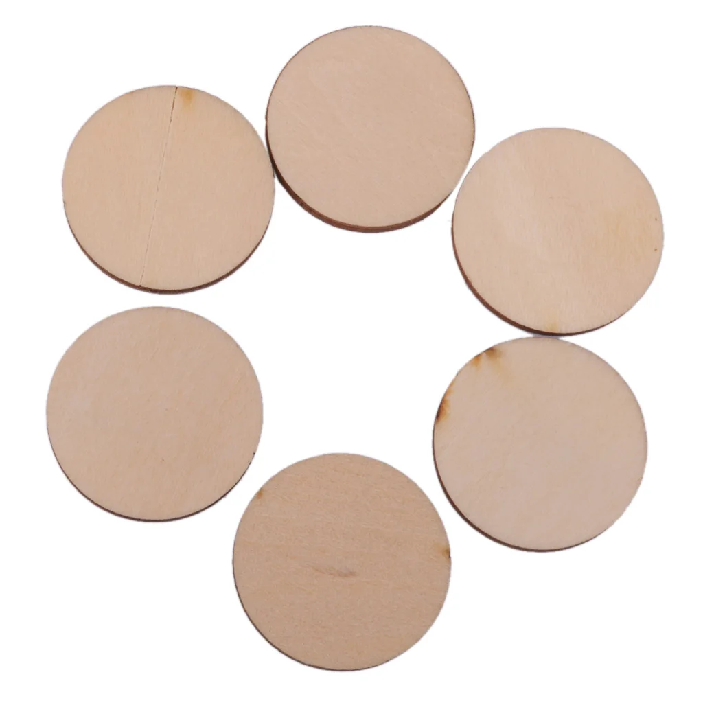 60pcs Blank Round Shaped Natural Wood Slices Discs Art Craft Hobbies Pyrography 60pcs Blank Round Shaped Natural Wood Slices Discs Art Craft Hobbies Pyrography