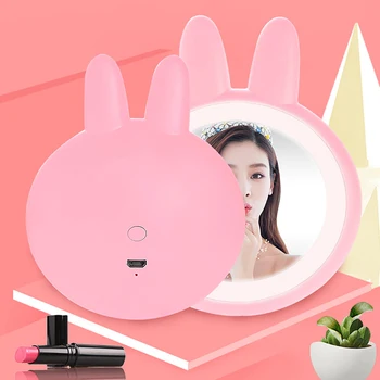 Cute Rabbit Bear LED Night Light USB Rechargeable Portable Makeup Mirror Lamp Girl Portable Mirror Lampara Home Decoration Gifts
Cute Rabbit Bear LED Night Light USB Rechargeable Portable Makeup Mirror Lamp Girl Portable Mirror Lampara Home Decoration Gifts