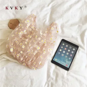 2020 Summer New Mesh Embroidered Little Daisy Shoulder Bags Cute Little Fresh Girls Shopping Bag Handbag Pink Fashion Tote Bags
2020 Summer New Mesh Embroidered Little Daisy Shoulder Bags Cute Little Fresh Girls Shopping Bag Handbag Pink Fashion Tote Bags