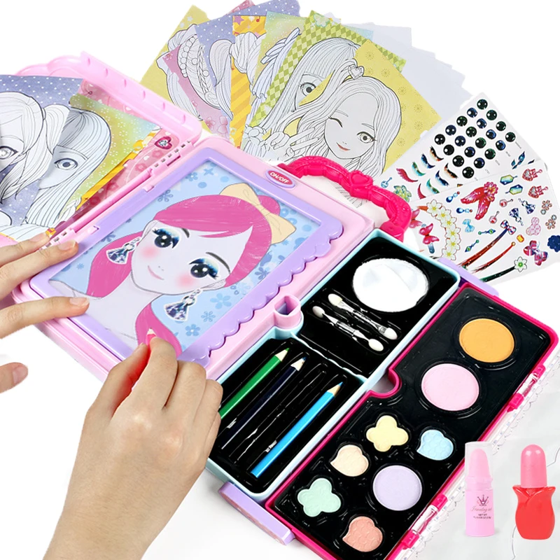 Kids Makeup Drawing Toys Multi-function Handle LED Painting Colorful Make up Cosmetics Suitcase Toy Drawing Board For Girls Gift
Kids Makeup Drawing Toys Multi-function Handle LED Painting Colorful Make up Cosmetics Suitcase Toy Drawing Board For Girls Gift