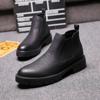men's leisure cow leather boots outdoor black platform tooling shoes spring autumn chelsea boot breathable ankle botas masculina
men's leisure cow leather boots outdoor black platform tooling shoes spring autumn chelsea boot breathable ankle botas masculina
