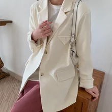 2021 Spring Fall Women Loose Solid Color Suit Jacket Female Candy Color Korean Casual Suit Jacket Woman Harajuku Long Sleeve
2021 Spring Fall Women Loose Solid Color Suit Jacket Female Candy Color Korean Casual Suit Jacket Woman Harajuku Long Sleeve
