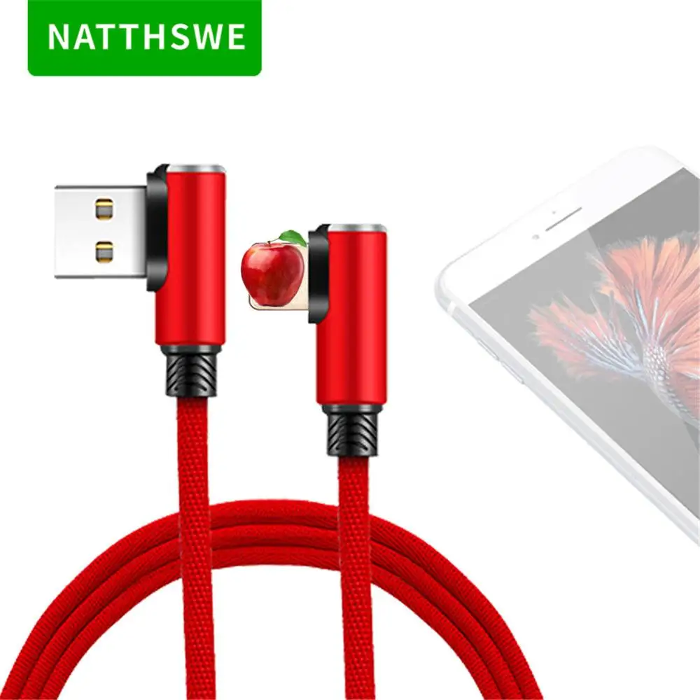 NATTHSWE Double Elbow 90 Degree Fast Charging USB Data Line Nylon Braided for iPhone X 8 8plus 7 7plus 6s plus 5s iPad
NATTHSWE Double Elbow 90 Degree Fast Charging USB Data Line Nylon Braided for iPhone X 8 8plus 7 7plus 6s plus 5s iPad