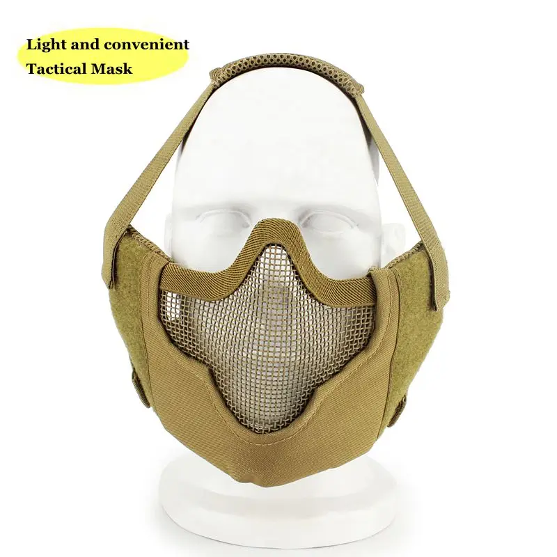Light and Convenient Tactical Mask Airsoft CS Paintball Shooting Military Half Face Masks for Outdoor Activities
Light and Convenient Tactical Mask Airsoft CS Paintball Shooting Military Half Face Masks for Outdoor Activities