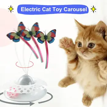 Electric Turntable Puzzle Cat Toy Crazy Play Disk with Rotating Butterfly Automatic Cat Toy Carousel Cat Toy
Electric Turntable Puzzle Cat Toy Crazy Play Disk with Rotating Butterfly Automatic Cat Toy Carousel Cat Toy