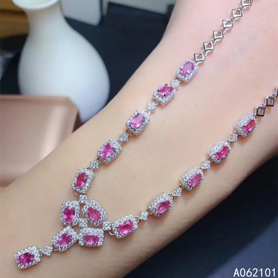 KJJEAXCMY fine Jewelry 925 Sterling Silver Natural pink sapphire Girl classic Pendant Necklace chain Support Test Chinese style
KJJEAXCMY fine Jewelry 925 Sterling Silver Natural pink sapphire Girl classic Pendant Necklace chain Support Test Chinese style