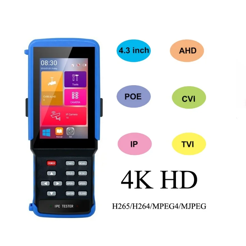 IPC-9310 4.3"HD WiFi HD Monitor AHD CVI TVI Analog CVBS RS485 5MP IP Camera Supports POE ONVIF 4K H.265 CCTV Security Tester
IPC-9310 4.3"HD WiFi HD Monitor AHD CVI TVI Analog CVBS RS485 5MP IP Camera Supports POE ONVIF 4K H.265 CCTV Security Tester