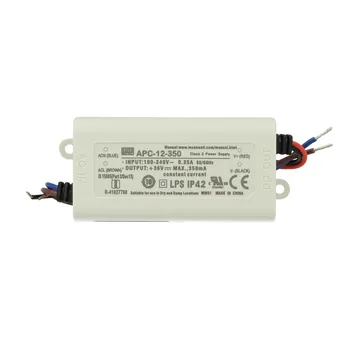 MEANWELL MW12350 Led Driver DC MeanWell APC-12-350 transformer 350mA 9V-36V DC 12W constant current IP42
MEANWELL MW12350 Led Driver DC MeanWell APC-12-350 transformer 350mA 9V-36V DC 12W constant current IP42