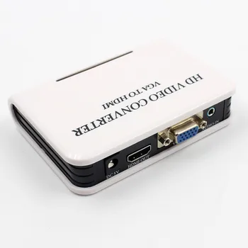 VGA to HDMI Converter box converters PC VGA and audio to HDMI, resolution up to 1920x1080 connecting PC to HDTV with audio
VGA to HDMI Converter box converters PC VGA and audio to HDMI, resolution up to 1920x1080 connecting PC to HDTV with audio