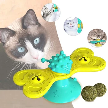 Cat Toy Kitten Windmill Toy Interactive Toys With Massage Brush For Cats Play Pet Turntable Ball For Kitty Scratching Training
Cat Toy Kitten Windmill Toy Interactive Toys With Massage Brush For Cats Play Pet Turntable Ball For Kitty Scratching Training