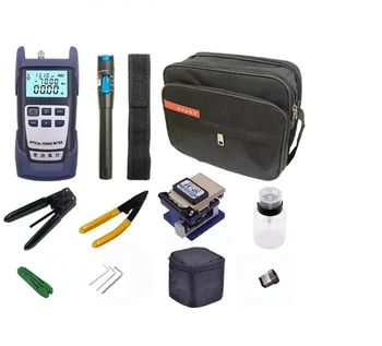 Fiber Cleaver Optical Power Meter Visual Fault Locator Fiber Optic FTTH Tool Kits with portable bag
Fiber Cleaver Optical Power Meter Visual Fault Locator Fiber Optic FTTH Tool Kits with portable bag