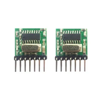 2 pieces 433 Mhz Superheterodyne RF wireless transmitter module 1527 Encoding EV1527 Code wide-voltage 3V-24V For Remote control
2 pieces 433 Mhz Superheterodyne RF wireless transmitter module 1527 Encoding EV1527 Code wide-voltage 3V-24V For Remote control