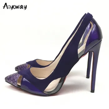 Aiyoway New Women Pumps Fashion Shallow Pointed Toe Spring Summer Single Shoes Purple High Heels Wedding Shoes Large Size
Aiyoway New Women Pumps Fashion Shallow Pointed Toe Spring Summer Single Shoes Purple High Heels Wedding Shoes Large Size