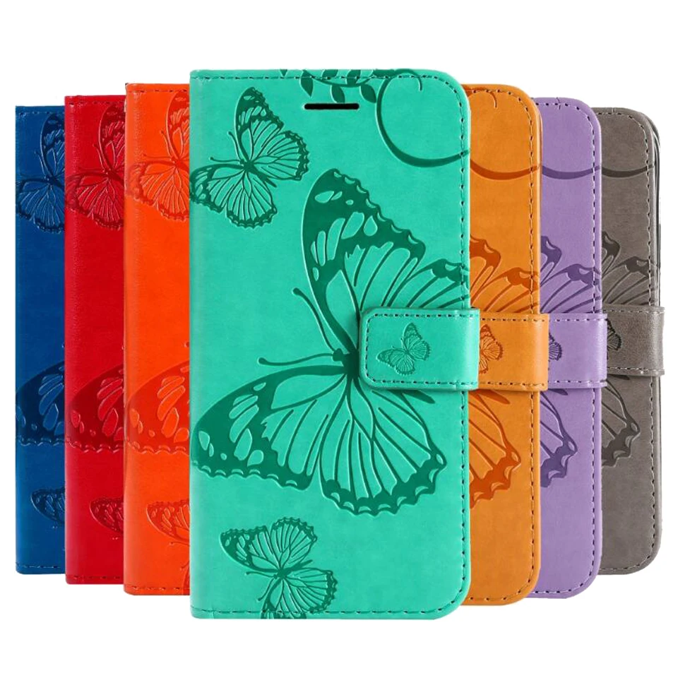 Fashion 3D Butterfly Leather Flip Wallet Case Soft Phone Silicone Cover Shell Coque Fundas Capa for Huawei Nova 3i P Smart Plus | Мобильные