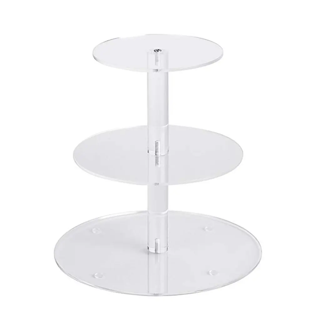 3/4/5 Tiers Round Party Wedding Birthday Transparent Tree Tower Acrylic Cake Stand Multi-layer Cake Display Stand