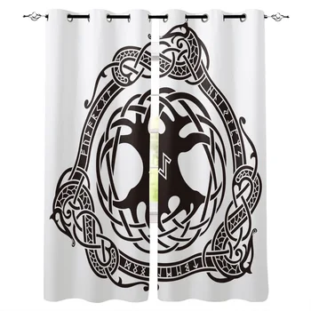Viking Pattern Black Ancient History Medieval Window Curtains Living Room Curtain Home Decor
Viking Pattern Black Ancient History Medieval Window Curtains Living Room Curtain Home Decor