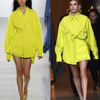ZCSMLL 2020 New Spring Fashion And Autumn Stand Collar Lantern Sleeves Yellow Shirt And Pocket Spliced Skirts Shorts set
ZCSMLL 2020 New Spring Fashion And Autumn Stand Collar Lantern Sleeves Yellow Shirt And Pocket Spliced Skirts Shorts set