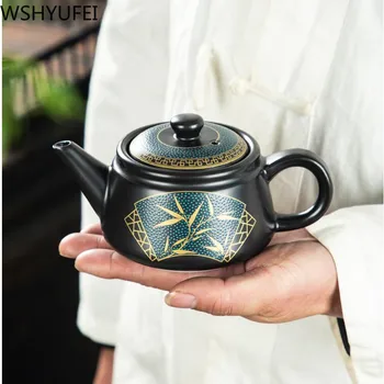 WSHYUFEI Jingdezhen Retro teapot pure Handmade Ceramics kettle Chinese Porcelain Household Antique outline in gold Teapot 240ml
WSHYUFEI Jingdezhen Retro teapot pure Handmade Ceramics kettle Chinese Porcelain Household Antique outline in gold Teapot 240ml