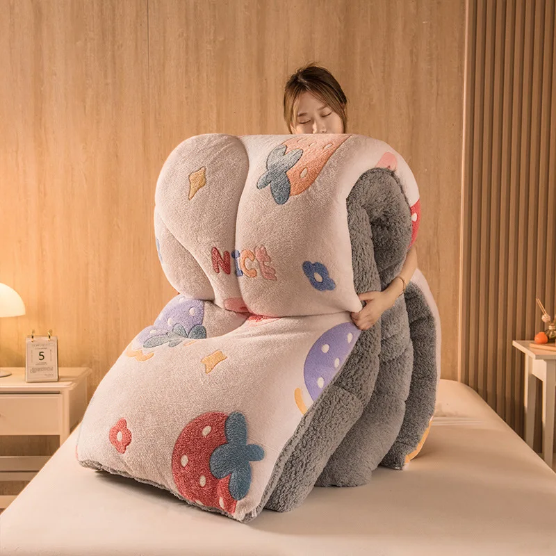 Lamb wool 4kg quilt quilt winter quilt coral fleece double-sided fleece student single and double thick warm flannel quilt
Lamb wool 4kg quilt quilt winter quilt coral fleece double-sided fleece student single and double thick warm flannel quilt