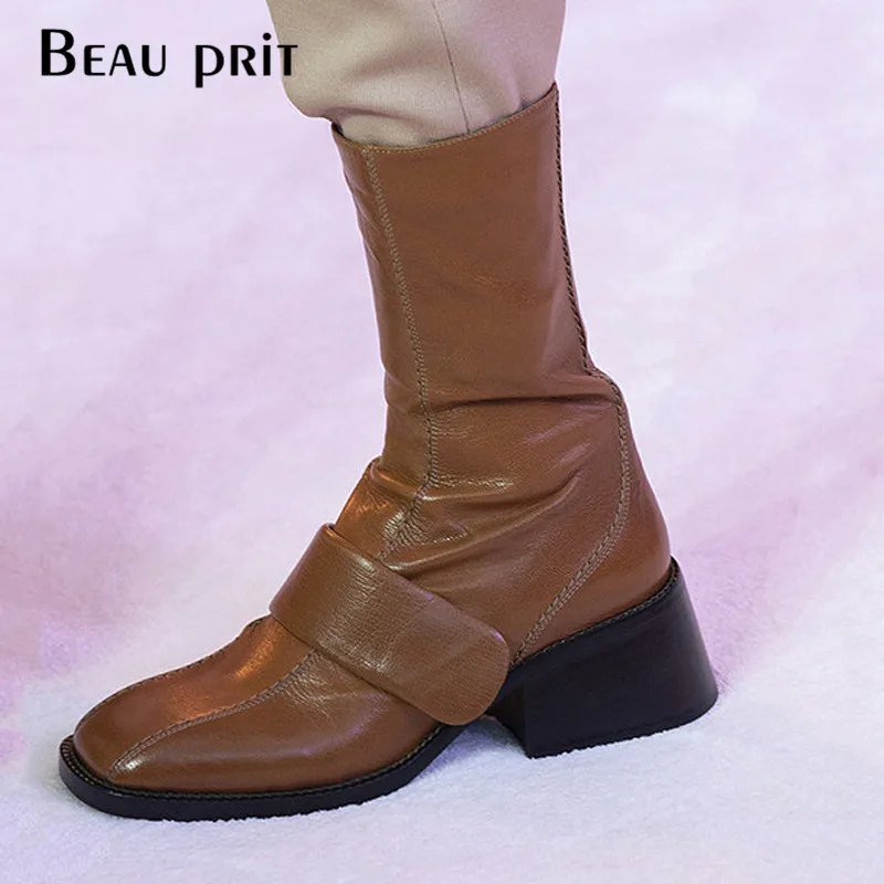 Genuine Leather Boots Women Block Heels Snake Print Stretch Sock Boots Female Bootee Square Toe bottines hiver 2019 femme
Genuine Leather Boots Women Block Heels Snake Print Stretch Sock Boots Female Bootee Square Toe bottines hiver 2019 femme
