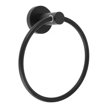 European Round Towel Ring Matte Black Clothes Holder Wall-mounted Bathroom Supporter Hardware for Bathroom Home Hotel Kitchen
European Round Towel Ring Matte Black Clothes Holder Wall-mounted Bathroom Supporter Hardware for Bathroom Home Hotel Kitchen