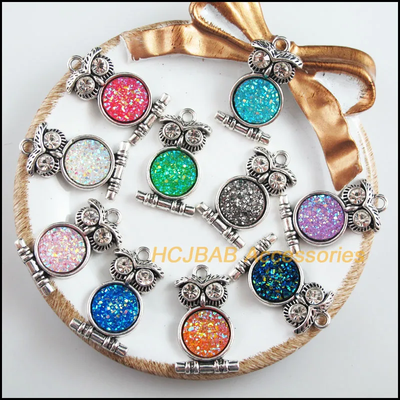 10Pcs Tibetan Silver Tone Retro Animal Mixed Round Resin Charms Pendants 15x28.5mm
10Pcs Tibetan Silver Tone Retro Animal Mixed Round Resin Charms Pendants 15x28.5mm