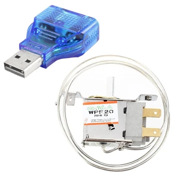 AC 220V 6A 2 Pin Freezer Refrigerator Thermostat WPF-22 with USB a Male to Dual PS/2 Female Connector Adapter
AC 220V 6A 2 Pin Freezer Refrigerator Thermostat WPF-22 with USB a Male to Dual PS/2 Female Connector Adapter
