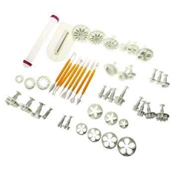 46pcs Flower Fondant Molds Cutter Cake Decorating Kit Cookie Mold Icing Plunger Cutter Tools Polymer Clay Molds for Dessert Food 
46pcs Flower Fondant Molds Cutter Cake Decorating Kit Cookie Mold Icing Plunger Cutter Tools Polymer Clay Molds for Dessert Food