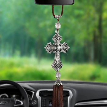 Metal And Crystal Diamond Cross Jesus Christian Car Rear View Mirror Car Pendant Hanging Car Styling Accessories Auto Decoration
Metal And Crystal Diamond Cross Jesus Christian Car Rear View Mirror Car Pendant Hanging Car Styling Accessories Auto Decoration