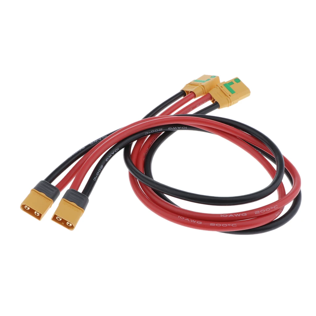 2Pcs RC Battery Charger 10AWG XT60 Male Plug to XT90 Female Extension Cable 2Pcs RC Battery Charger 10AWG XT60 Male Plug to XT90 Female Extension Cable