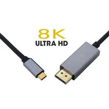 DisplayPort 1.4 DP 8K 60hz UHD HDTV to Thunderbolt 3 USB 3.1 Type C USB-C Cable 2m for Laptop
DisplayPort 1.4 DP 8K 60hz UHD HDTV to Thunderbolt 3 USB 3.1 Type C USB-C Cable 2m for Laptop
