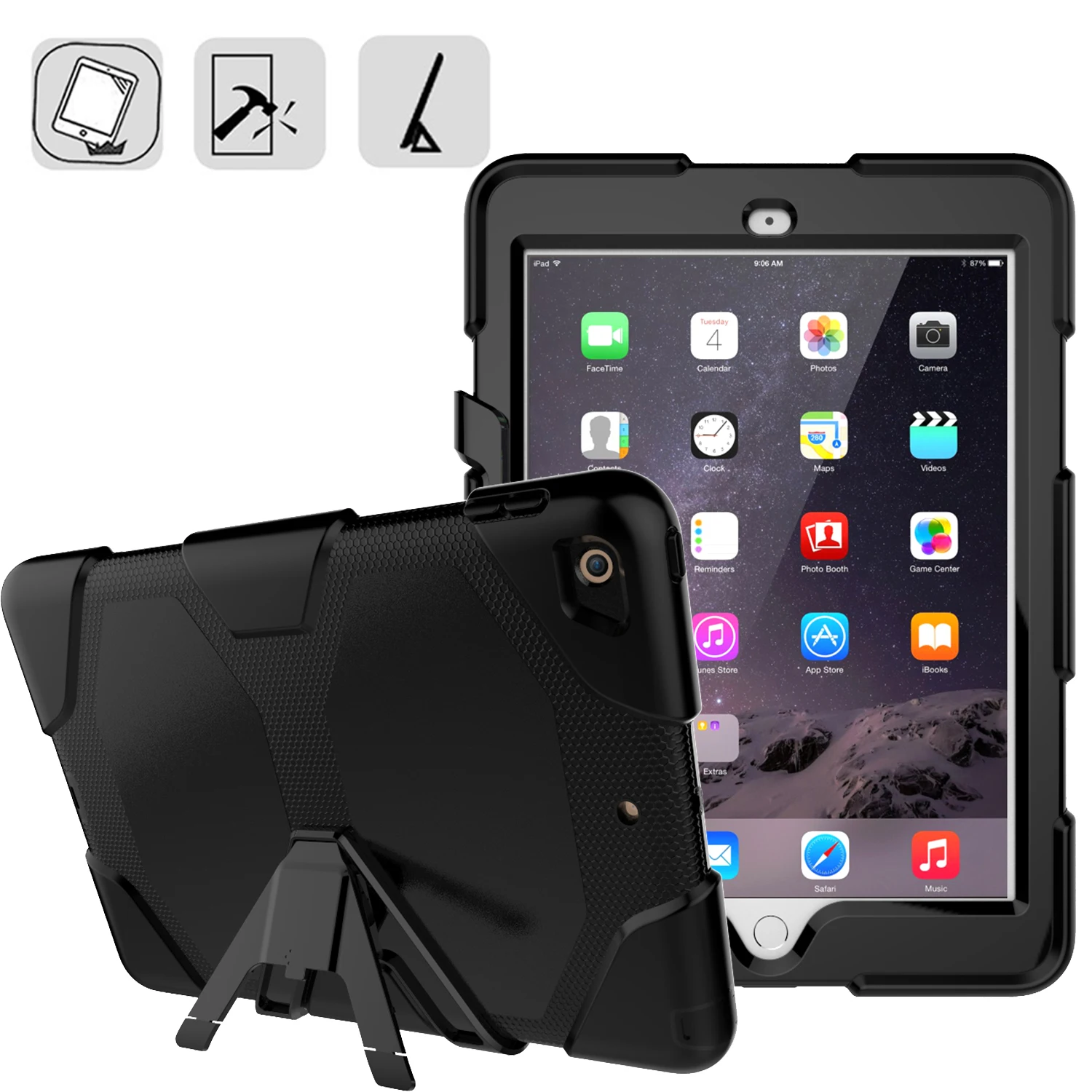 For iPad 9.7 2018 6th iPad 9.7 2017 5th Generation Tablet Case ,Kids Shockproof Hard Rugged Armor Heavy Duty Silicone Cover +Pen
For iPad 9.7 2018 6th iPad 9.7 2017 5th Generation Tablet Case ,Kids Shockproof Hard Rugged Armor Heavy Duty Silicone Cover +Pen
